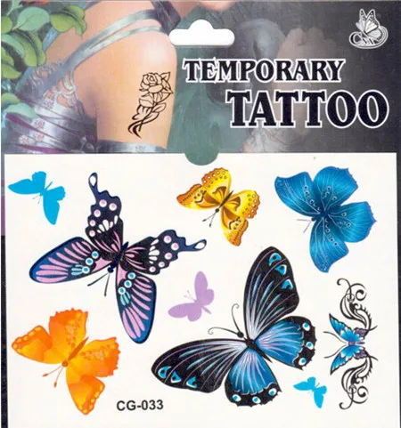 Красивые бабочки прекрасные красивые временные татуировки наклейки 4 шт.