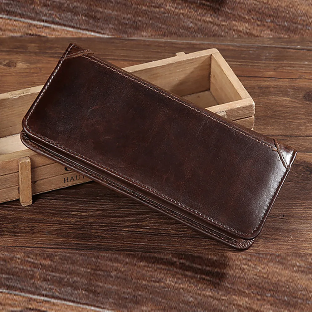 Высокое качество Натуральная кожа Для мужчин складной кошелек клатч сумочка для