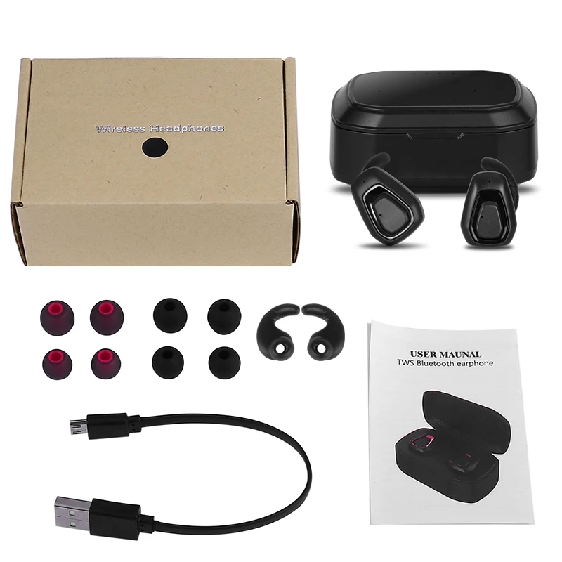 XGODY TWS беспроводные наушники Bluetooth стерео сенсорное управление Hifi Handfree спортивные