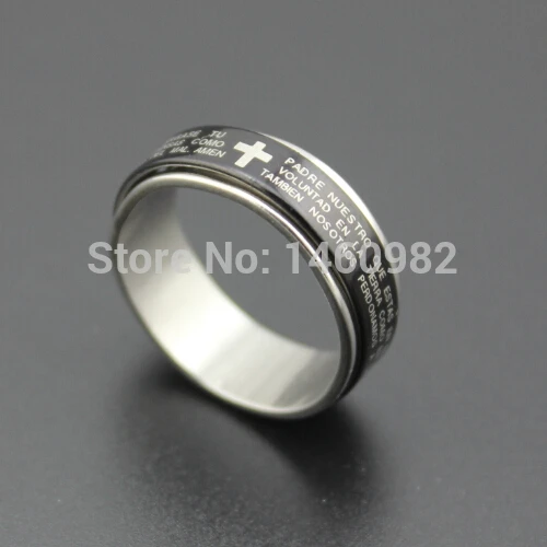 Крутые кольца из нержавеющей стали черного и серебряного цвета для мужчин женщин