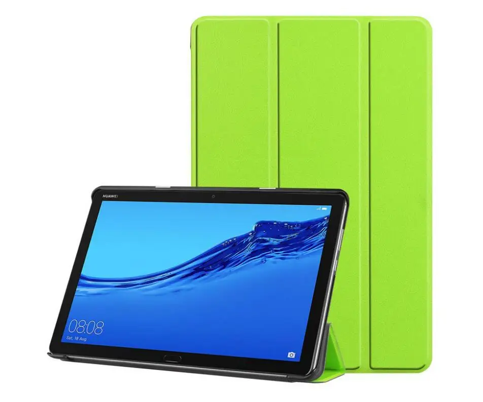 MediaPad T5 green Планшетный чехол для huawei MediaPad T5 10,0 магнитной застежкой из искусственной кожи чехол для huawei Медиа Pad AGS2-W09 AGS2-L09 AGS2-L03 AGS2-W19 10,1" - Цвет: MediaPad T5 green