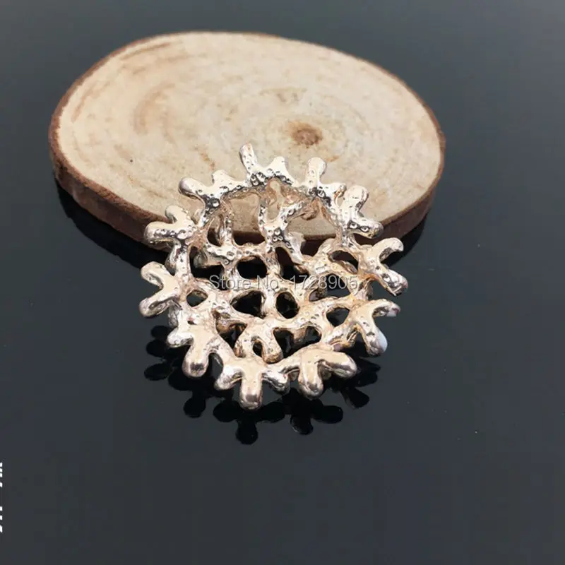 Мини заказ 30 мм 10 шт цветок из белой эмали кластерная пуговица с прозрачными