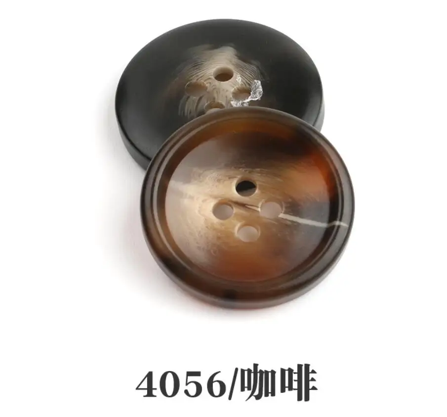 4056coffee DIY Швейные аксессуары 1 лот = 10 шт. круглый узор из смолы Кнопка шерстяное пальто кнопка для ветровки платье костюм брюки Кнопка - Цвет: 4056coffee