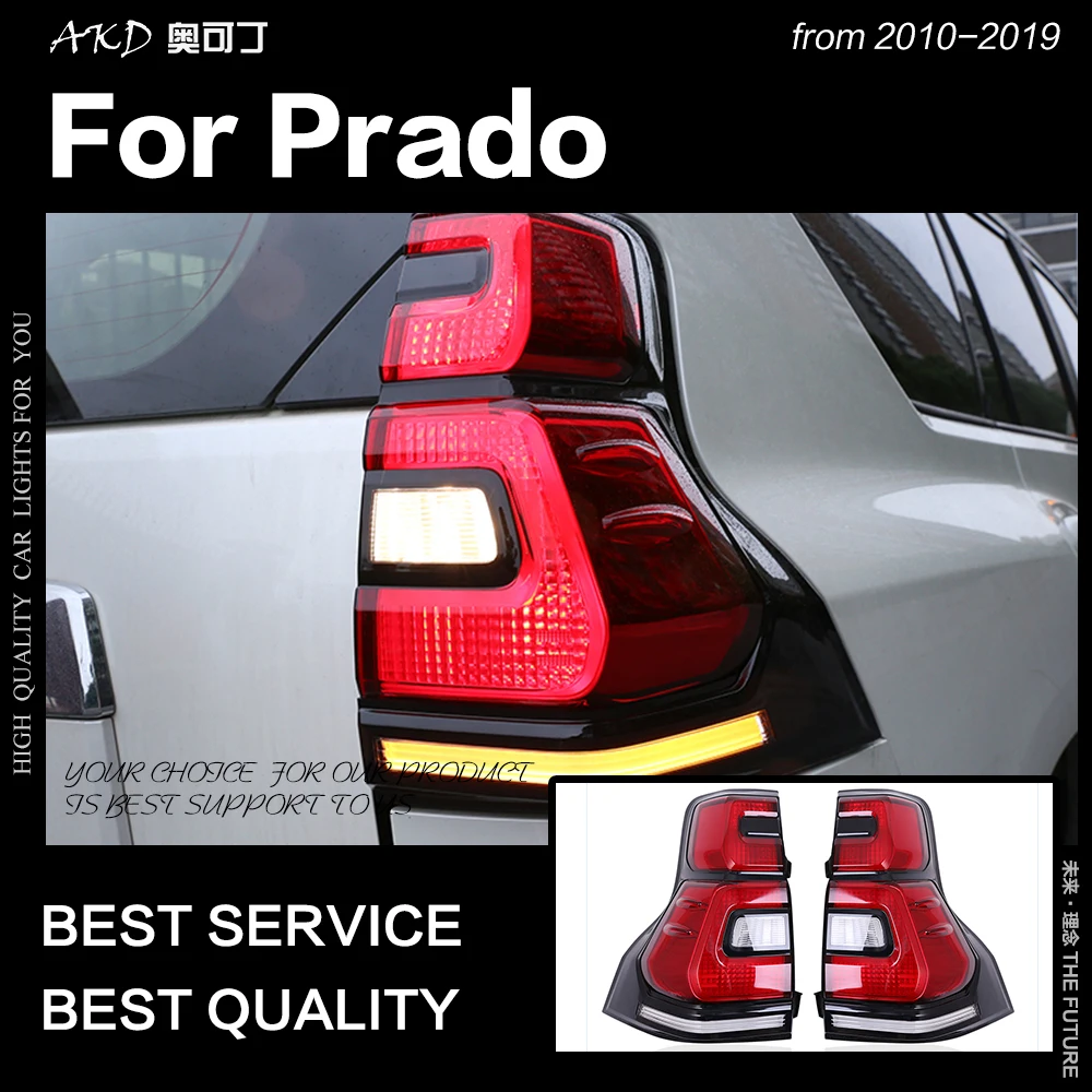 AKD автомобильный Стайлинг для Toyota Prado задние фонари 2010- Prado LC150 светодиодный задний фонарь дневные ходовые огни тормоза Обратный Авто аксессуары