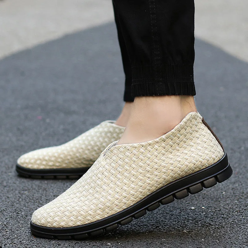 YEALON Переплетения Обувь Для Мужчин Мягкие И Дышащий Способа Высокого Качества 2017