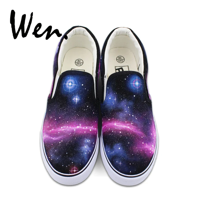 Женские кроссовки Wen с оригинальным дизайном холщовые туфли рисунком Галактики