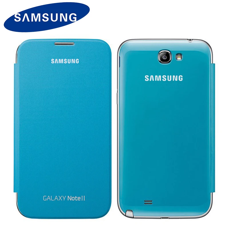 Оригинальный samsung флип чехол для Galaxy Note 2 N7100 Кожаный противоударный чехол|case for