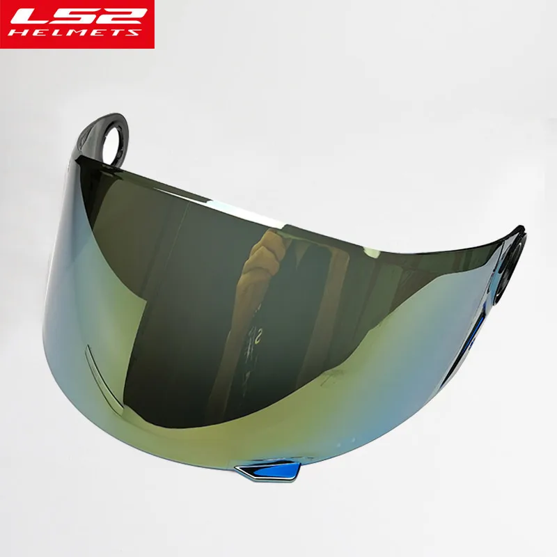 1 шт. стекло для LS2 FF358 FF396 FF392 шлем козырек замена лицевой щит для LS2 FF358 прозрачный, дымчатый, черный, серебристый - Цвет: FF358  Golden