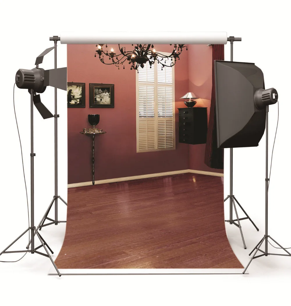 

Indoor Wooden Floor Droplight Wedding Children Photographic Backgrounds For Photo Studio Props Vinyl Backdrops for Photography