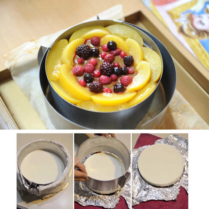 Регулируемая форма для торта из нержавеющей стали выдвижное кольцо Мусса 6 12