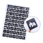 Хна татуировки наклейки-трафареты блеск татуировки трафарет женщина девочка дети рисунок шаблон Маленький милый мультфильм цветок бабочка