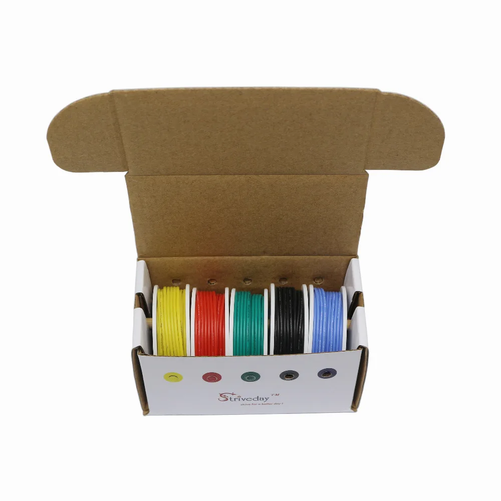 20 AWG гибкий силиконовый набор одножильных проводов электрический провод калибра