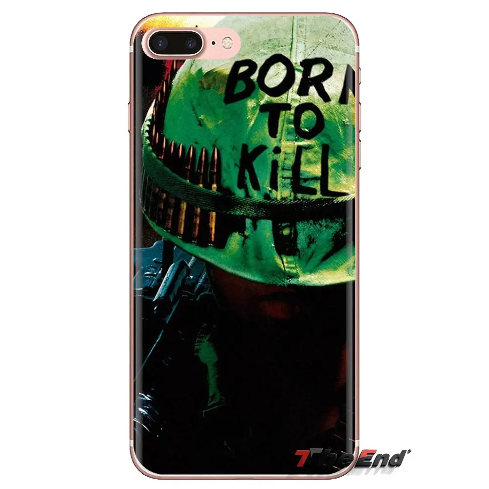 Мягкая металлическая куртка Born To Kill для Sony Xperia Z Z1 Z2 Z3 Z5 compact M2 M4 M5 C4 E3 T3 XA Huawei Mate 7 8 Y3II