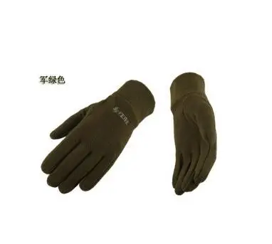 XL army green Мужские зимние перчатки, мужские утепленные Зимние флисовые спортивные перчатки, мужские модные перчатки для активного отдыха - Цвет: XL army green