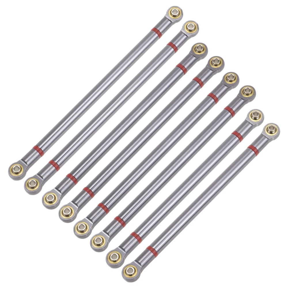 8PCS Alum Steering Servo Linkage Pull Rod Connectors Upgrade Parts for RC 1/10 Axial SCX10 Car | &amp Accs