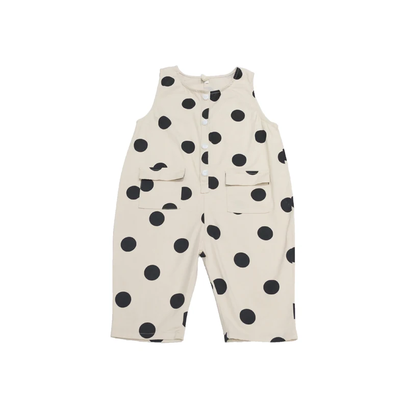 Комбинезон для девочек Новинка 2019 года сезон лето Детский комбинезон с оборками