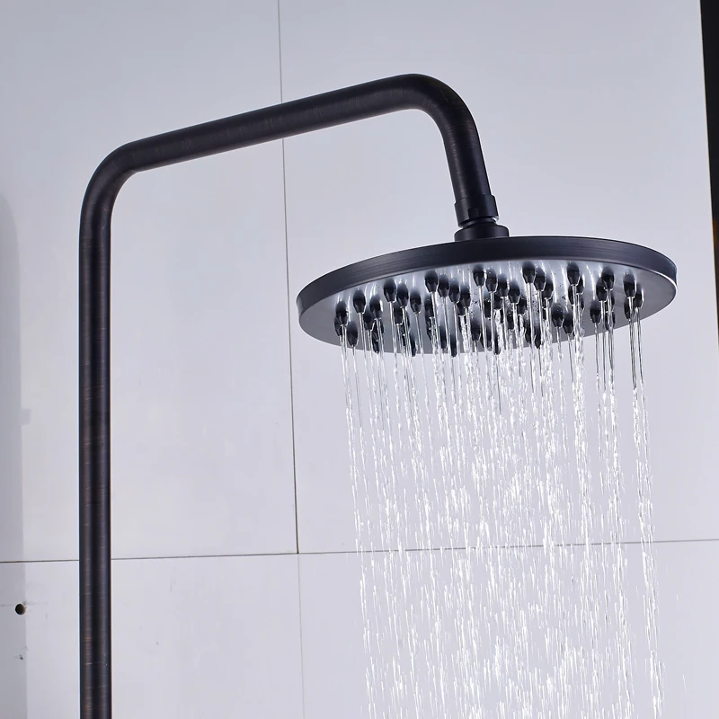 Дождевая насадка для душа 8 дюймов черный бронзовый смеситель и ванны двойная