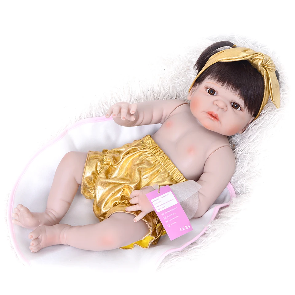 22 &quot55 см полное Силиконовое боди Reborn Реалистичная кукла-младенец винил