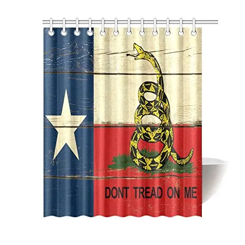 

Custom Texas State Flag Waterproof Bathroom decor Fabric Shower Curtain Polyester
