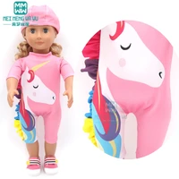 new swimsuit wetsuit baby clothes for doll fit 43cm new born doll american baby girls gift