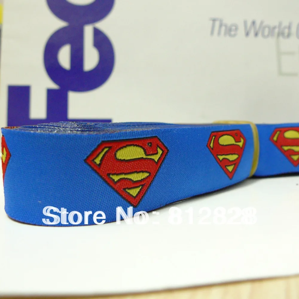 Фото 10 метров 7/8 'དྷ мм Супермен Европейский жаккард лента|jacquard ribbon|ribbon free shippingribbon