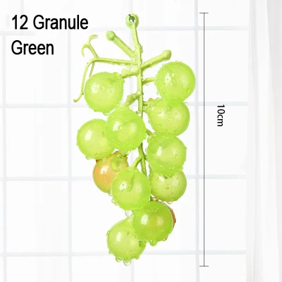 12 Green Xuanxiaotong 10 шт./компл. Искусственные цветы винограда фрукты черные, красные, зеленые фиолетовый изюм виноград передачи растения Фрукты Двор садовый декор - Цвет: 12 Green