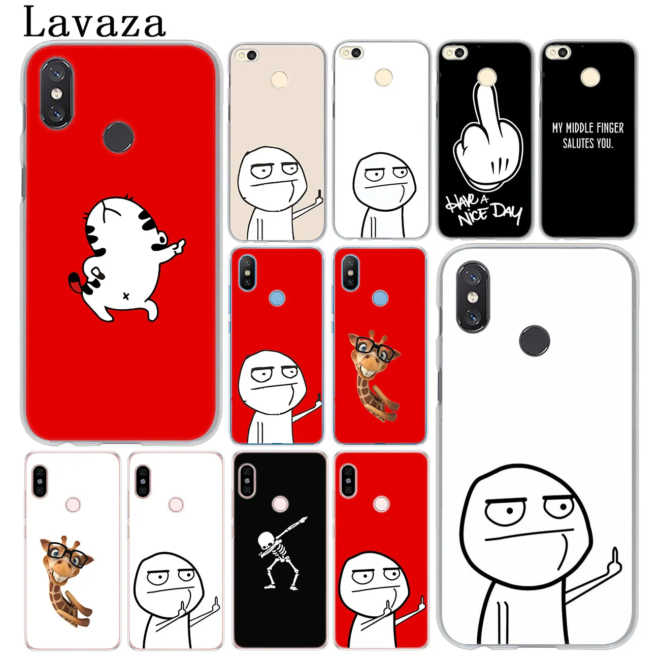 Lavaza мем лицо средний палец смешной мультфильм влюбленные чехол для MI 10 9 9T CC9 CC9E A3