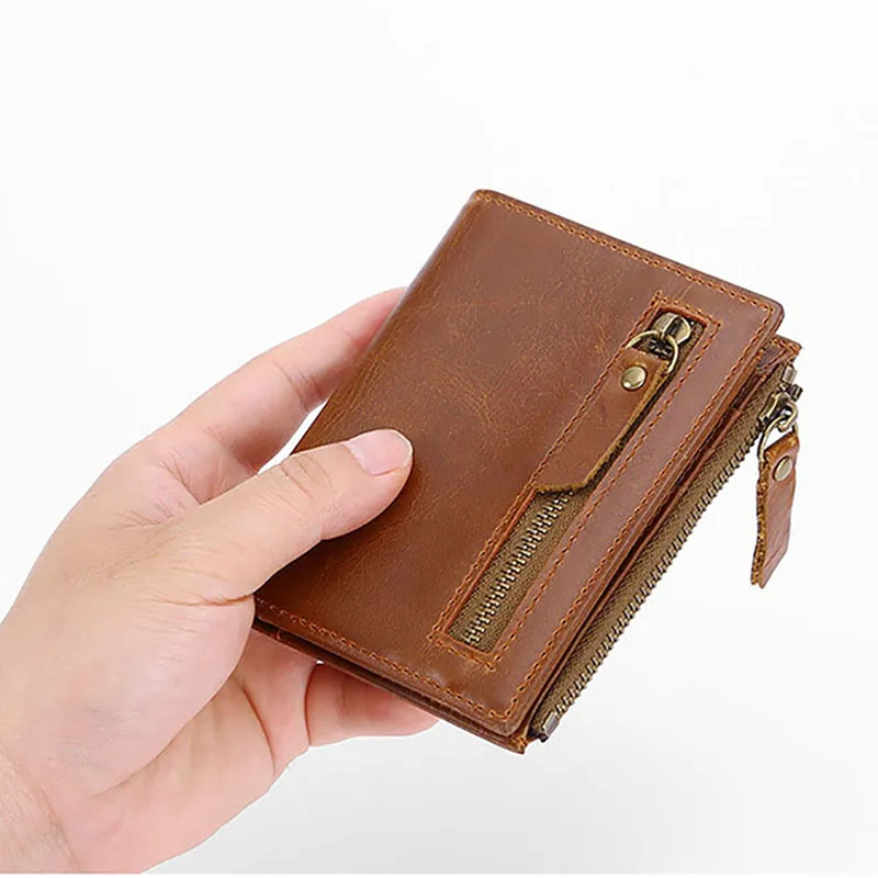 Ультратонкие кожаные кошельки унисекс для мужчин и женщин роскошный короткий