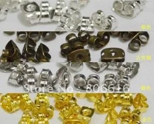 

6MM 2000Pcs Mix Silver/Bronze/Nickel/Gold Color Earring Studs Jewelry Fittings/Accessories