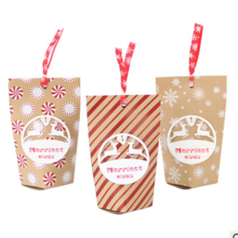 Горячие DIY Рождественские сувениры Merry Go круглая коробка конфет печенья с лентой