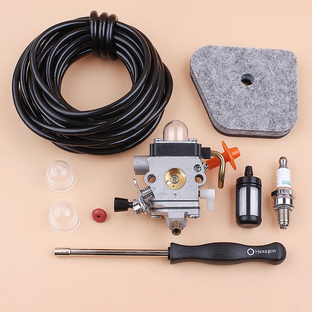 Карбюратор 5 метров комплект топливных шлангов и воздушных фильтров для STIHL FS87 FS90