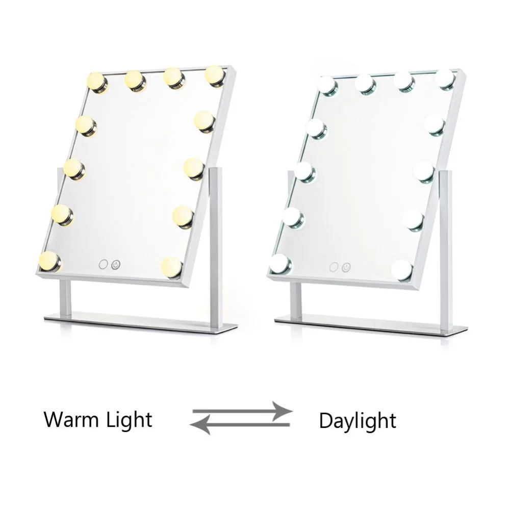 Waneway Голливуд Стиль белый Макияж косметическое зеркало с свет затемнения