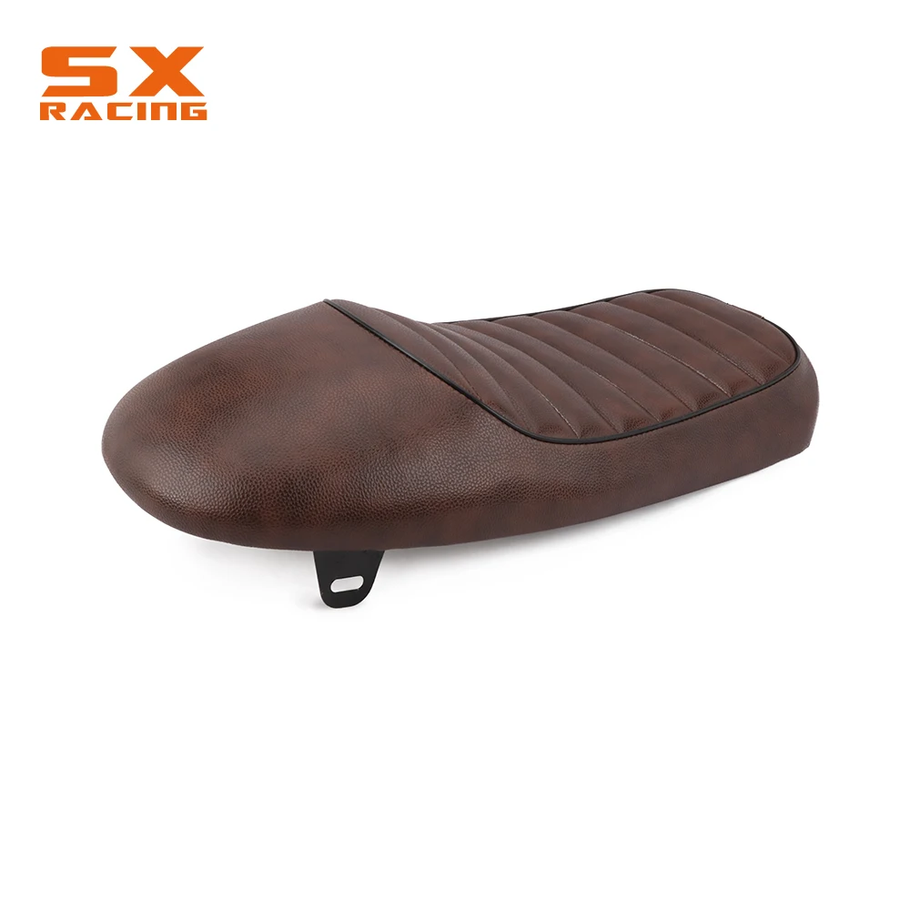Мягкая кожаная Ретро подушка для сиденья мотоцикла коричневый Harley Davidson Bobber HONDA CG