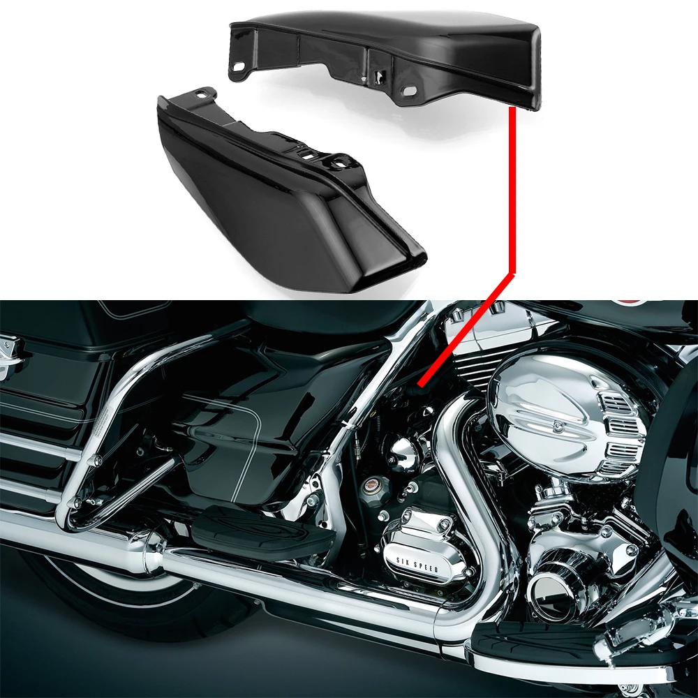 Для Touring Electra Street Glide Road King CVO Limited FL FLTR черный средний каркас дефлекторы воздуха