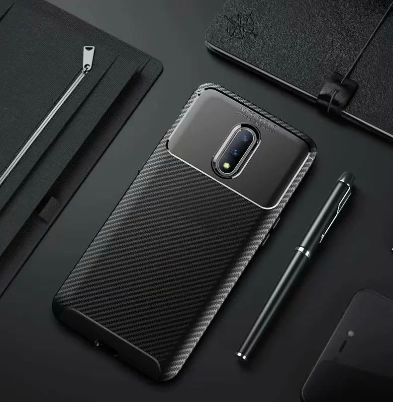 Для OnePlus 6 6T 7 Pro 7Pro чехол для телефона из углеродного волокна Противоскользящий