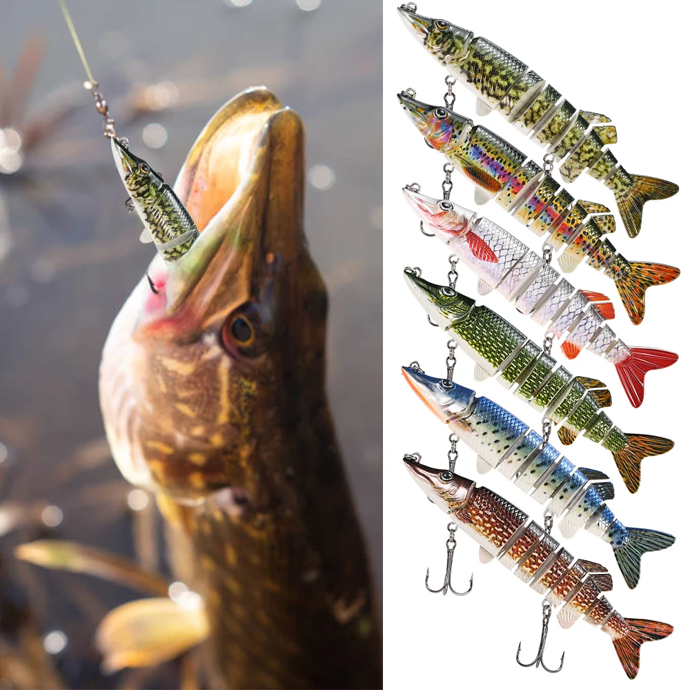 12 5 см 20 г рыбалка воблеры рыболовные приманки наживки 9 сегмент Crankbait Swimbait морская