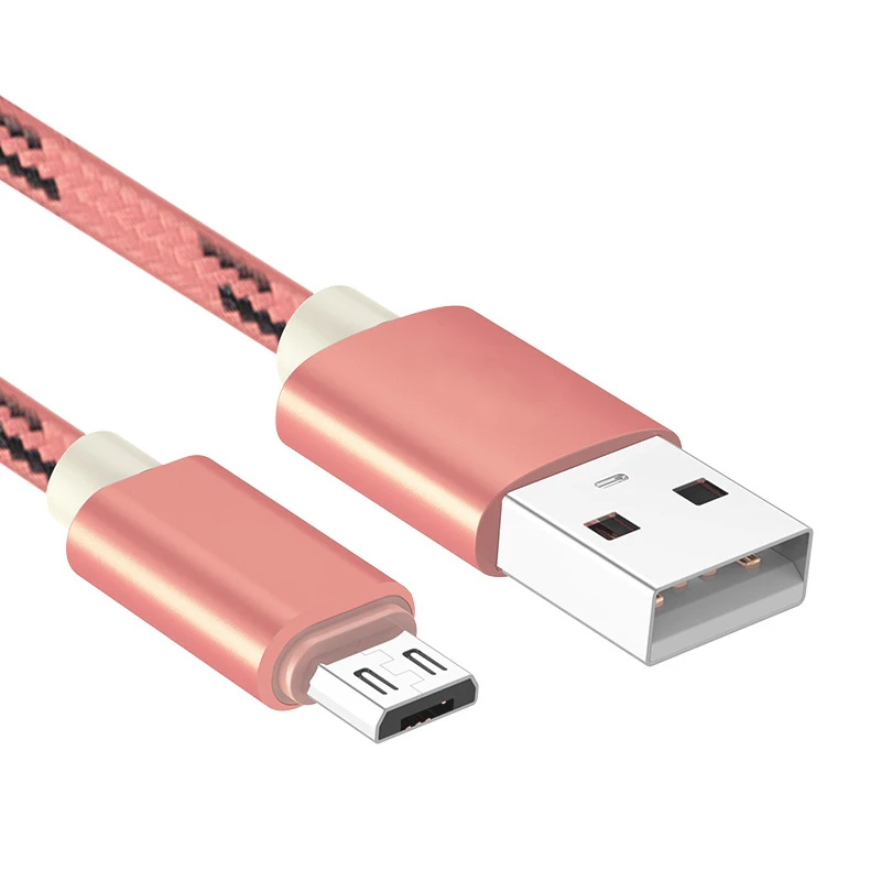 Micro USB кабель 1 м 2 а нейлоновый для быстрой зарядки и передачи данных Android