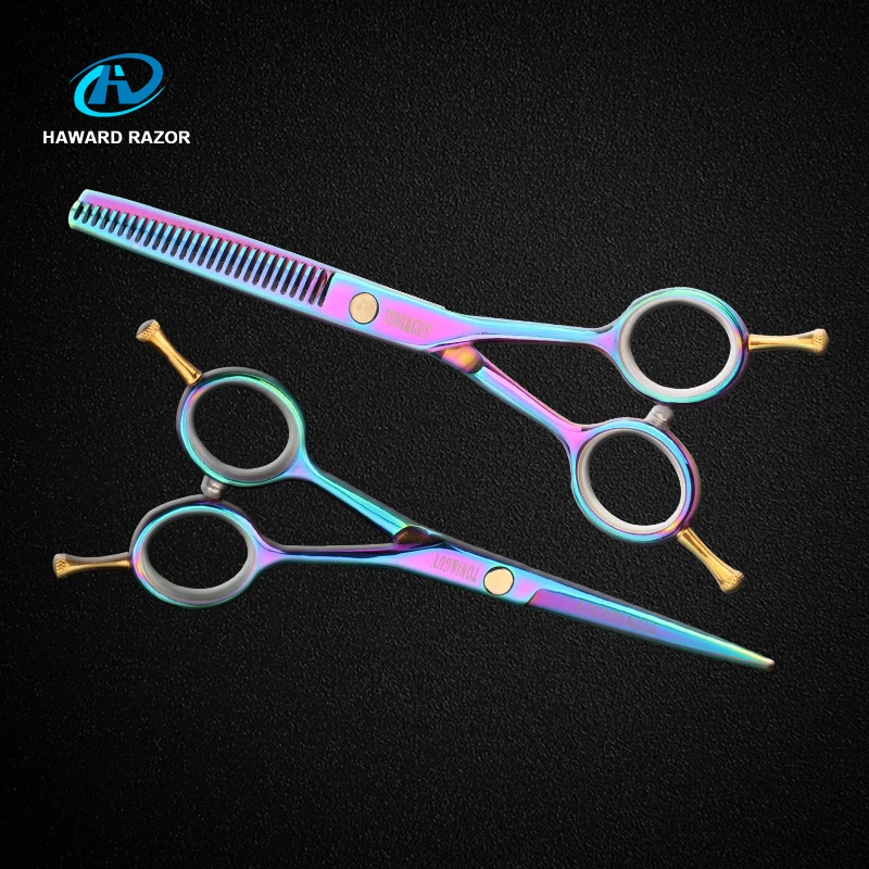 TONIGUY 5 дюймов резка филировочные ножницы салон парикмахерский набор из