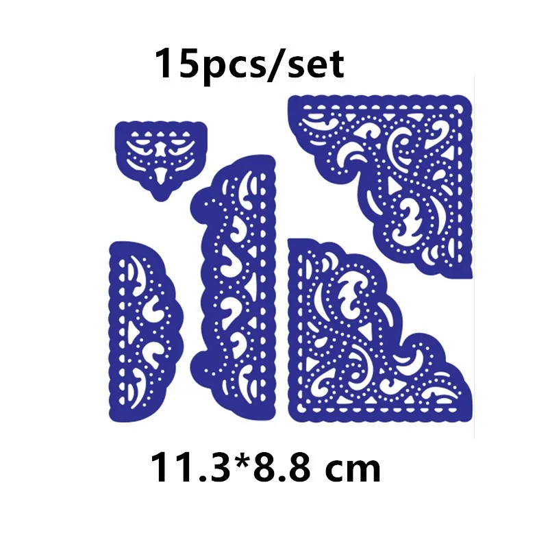 Кружевной угловой край самодельная открытка с рамкой для резки металла штампы