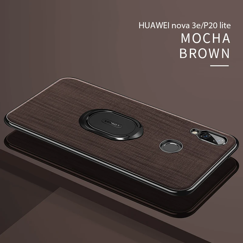 nova 3e-Brown Чехол для Huawei Nova 2 Nova 2 s Nova 3 чехол Fundas анти-капля силиконовый ПК магнитное кольцо чехол для смартфона для Nova2 2 Plus чехол - Цвет: nova 3e-Brown