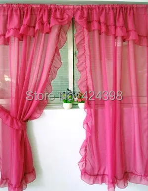 Рустикальный Комплект штор для окон кровати Тюлевая Штора кухни спальни