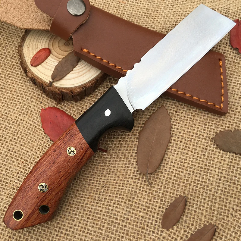 Новый Tanto прямые охотничьи ножи с деревянной ручкой бушкрафт EDC боевой нож