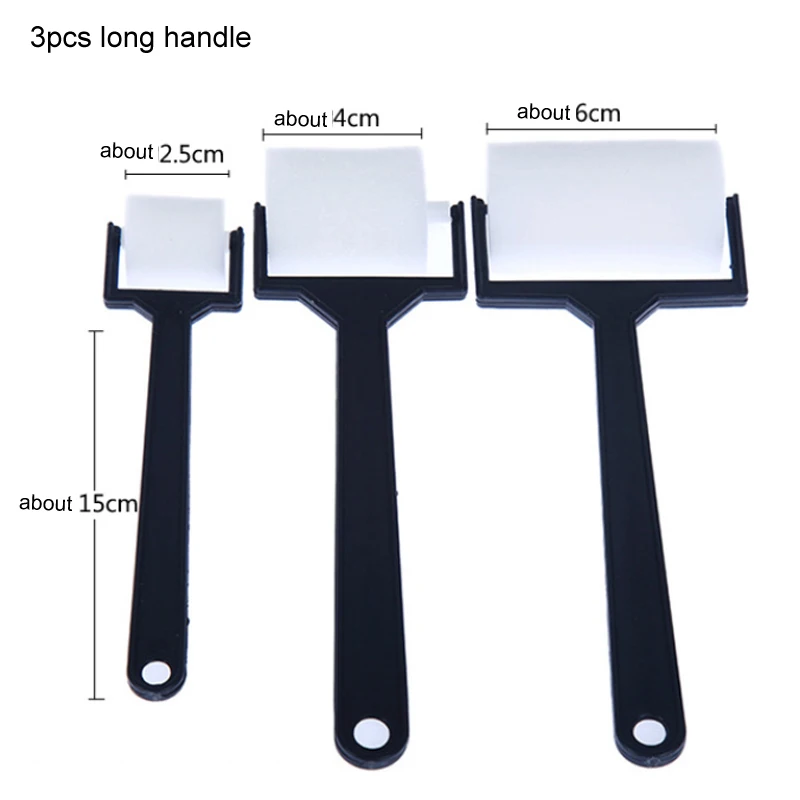3pcs long handle Граффити художественные принадлежности для рисования школьные канцелярские принадлежности поворачивать, вращать губку пены живопись Роликовые щетки - Цвет: 3pcs long handle