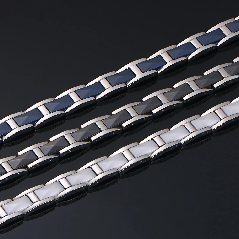 Трендовые ограненные прямоугольные 6 цветов керамические Парные браслеты