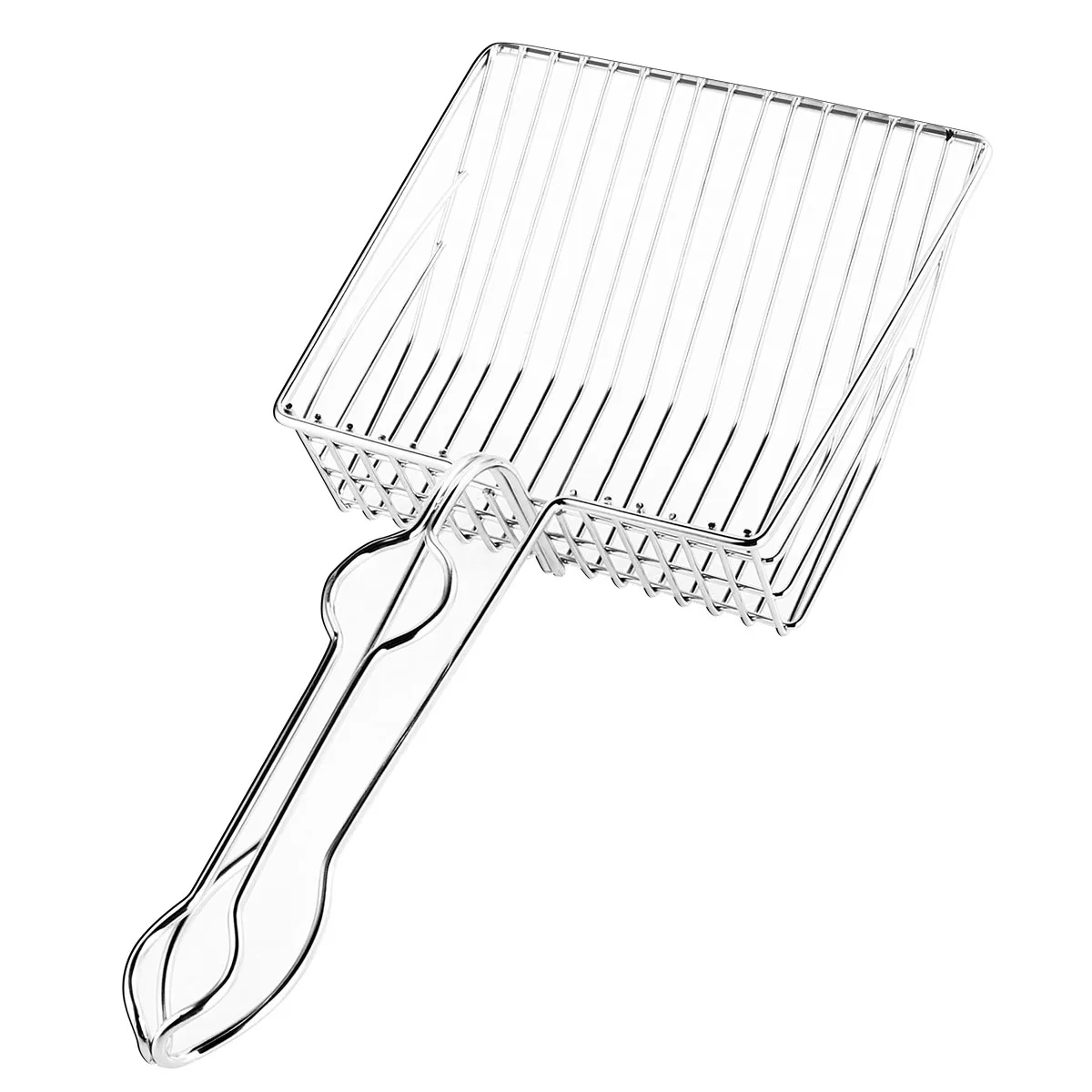 1 шт. Серебряный гальванический совок для кошачьего туалета железный полый