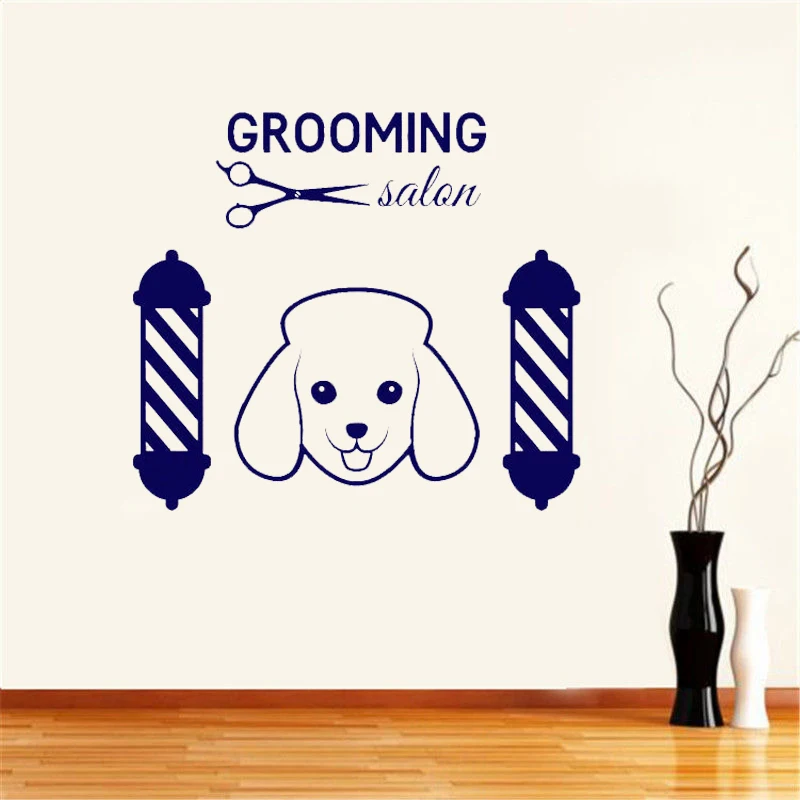 

Animal Spa Wall Sticker Pet Dog Logo Beauty Salon Home Decoration Beauty Fashion Ornament Decals Beauty Salon Decals W255
