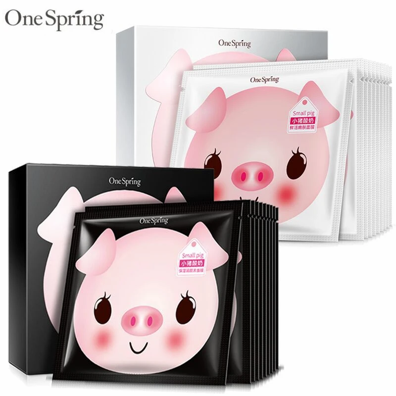 OneSpring маленький поросенок йогурт для лица с гиалуроновой кислотой маска