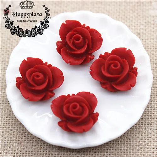 burgundy 50pcs 50 шт. мм 13 мм смешанные цвета античный матовый цвет Смола цветы Flatback Кабошон DIY Ювелирные изделия/Ремесло Скрапбукинг - Цвет: burgundy 50pcs