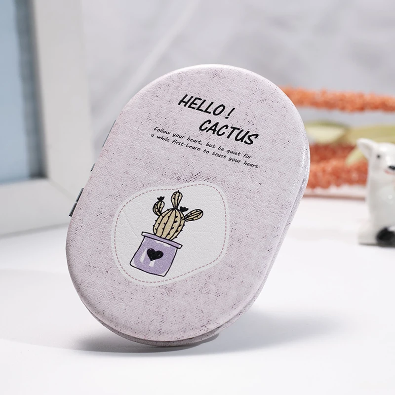 Портативное мини-карманное косметическое зеркало для макияжа складное