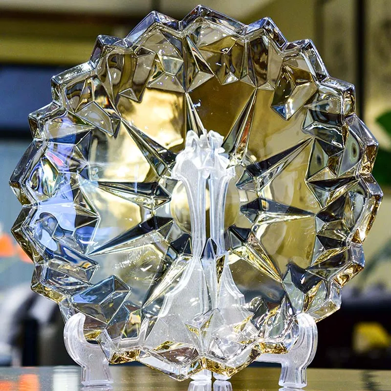 Хрустальные стеклянные тарелки для сухих фруктов подарок посуда дома красивая